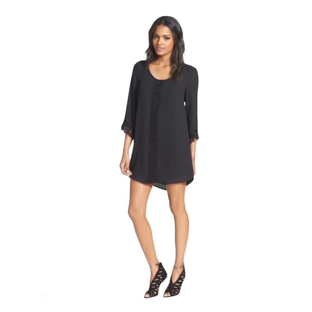 NWT ASTR the Label Lace‎ Trim Shift Dress XL Mini Boho Whimsigoth Flowy